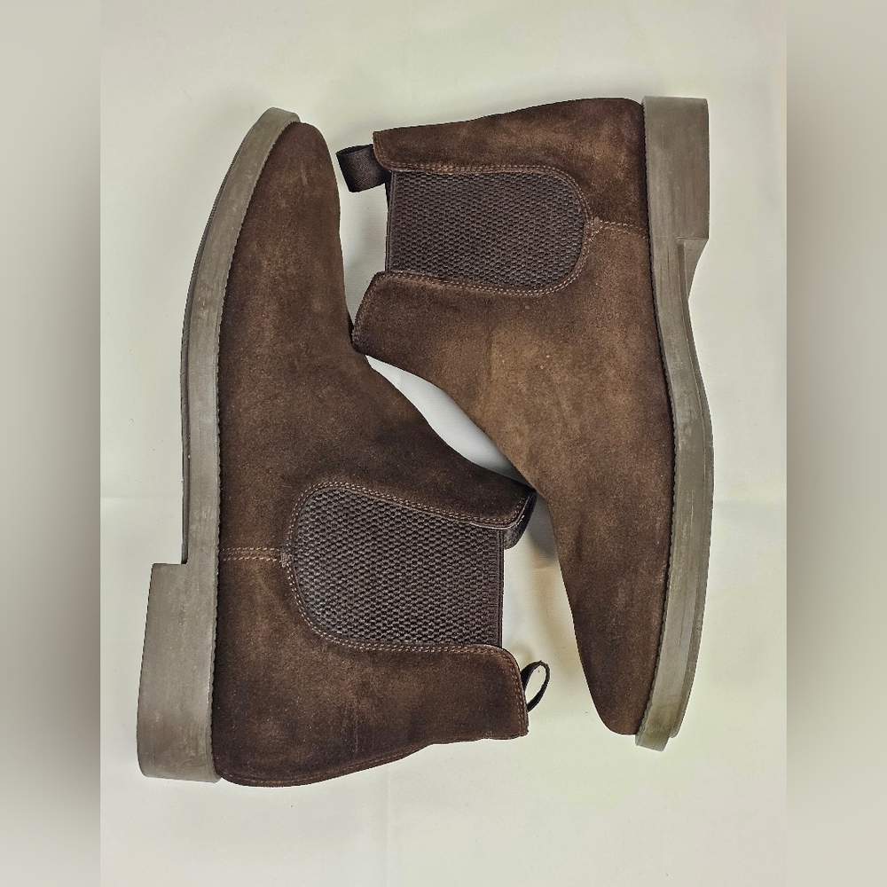 To Boot New York Men's Arion Dark Brown Suede Chelsea boots 8.5